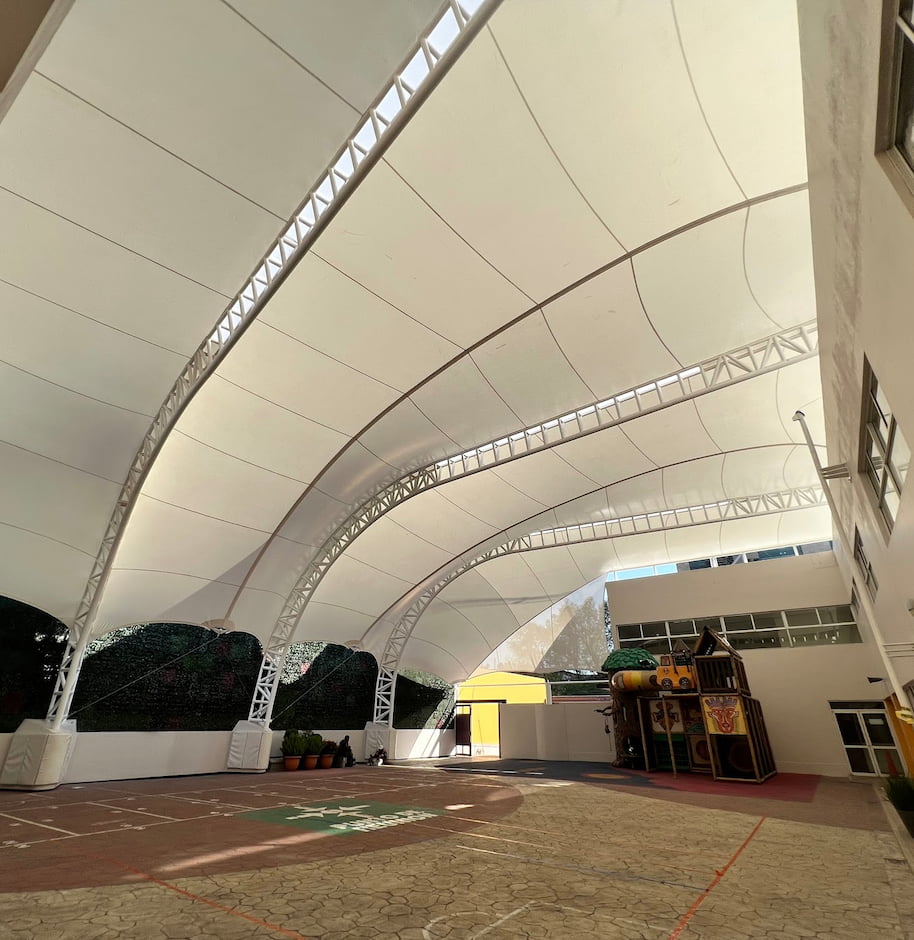 Cubierta de arquitectura textil en Suprema Corte de Justicia - Proyecto institucional DIDANF